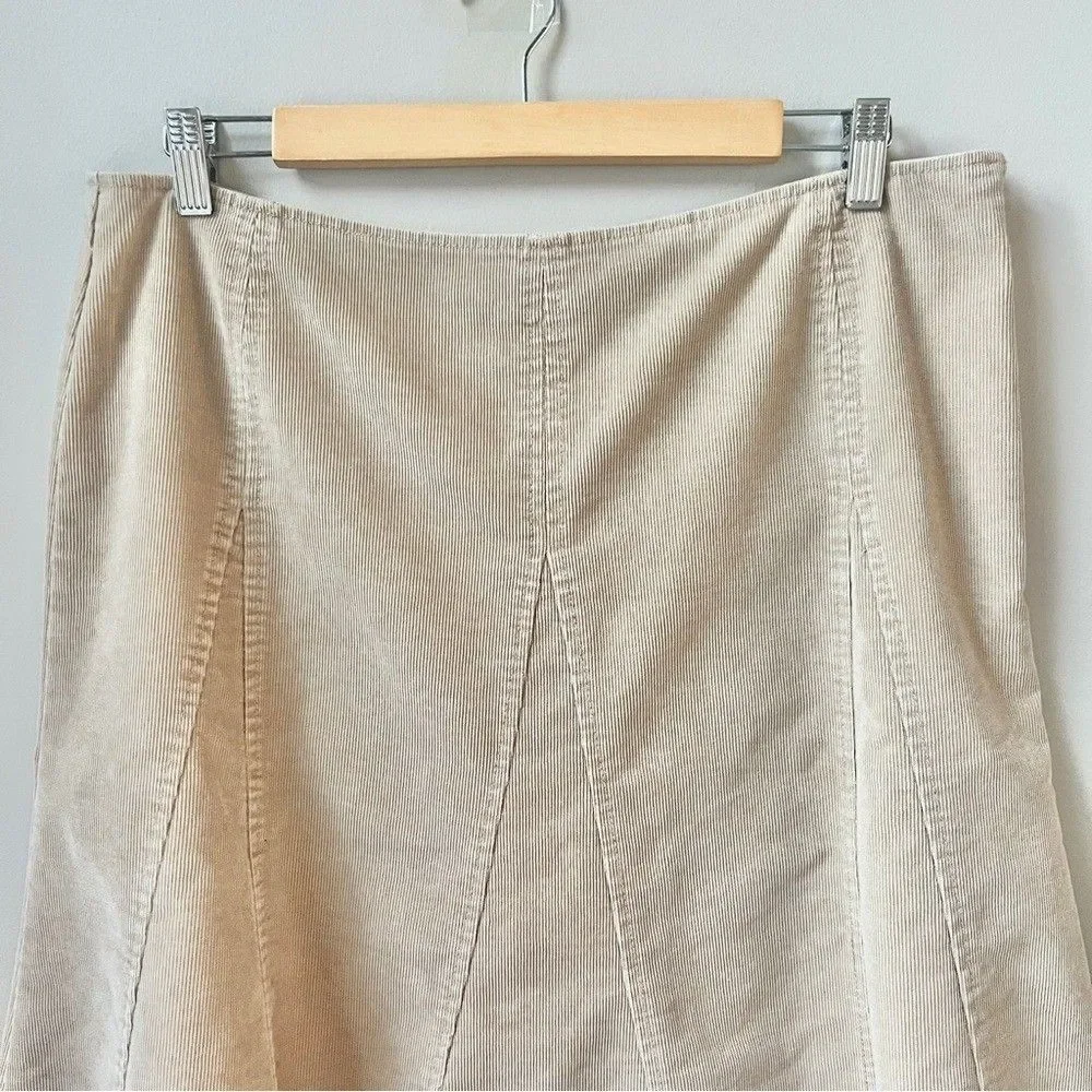 Vintage Gap Skirt Women's 12 Corduroy Tan Fall Collegiate Preppy Classic Neutral